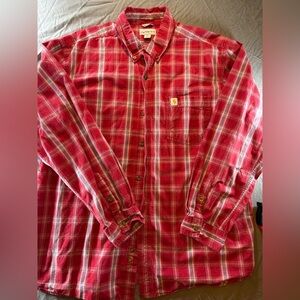 Carhartt Relaxed Fit Button Down Shirt Size 2XL Like New